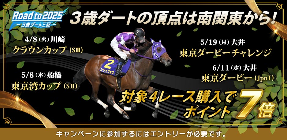 3歳ダートの頂点は南関東から！キャンペーン
