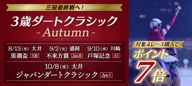 3歳ダートクラシック－Autumn－キャンペーン