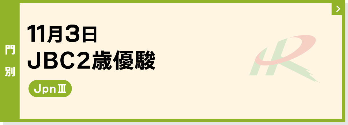 11月3日 JBC2歳優駿 門別 JpnIII