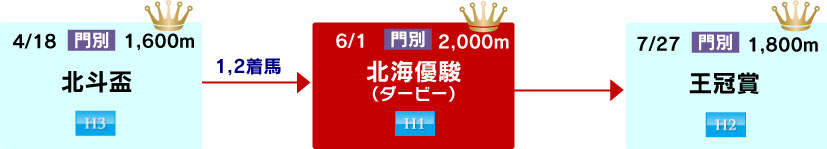 体系図　～ホッカイドウ競馬3歳三冠～