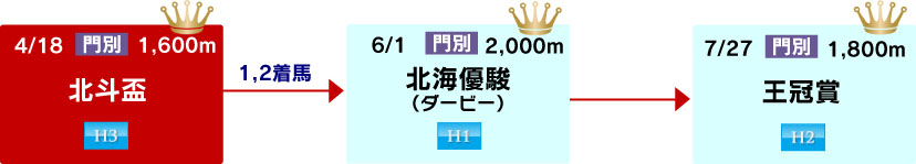 体系図　～ホッカイドウ競馬3歳三冠～