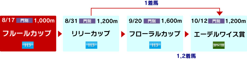 体系図　～ホッカイドウ競馬2歳牝馬～