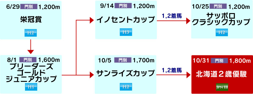 体系図　～ホッカイドウ競馬2歳～