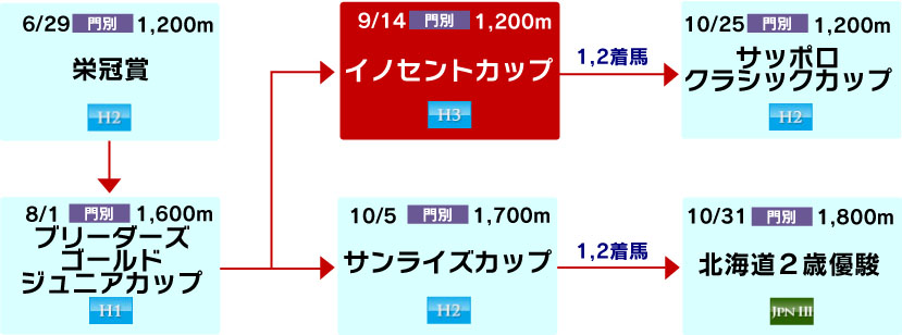 体系図　～ホッカイドウ競馬2歳～