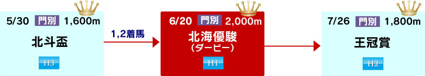 体系図　～ホッカイドウ競馬3歳三冠～