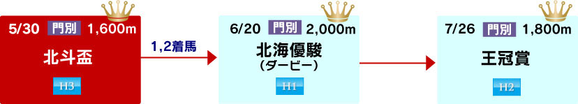 体系図　～ホッカイドウ競馬3歳三冠～