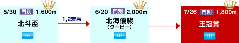 体系図　～ホッカイドウ競馬3歳三冠～