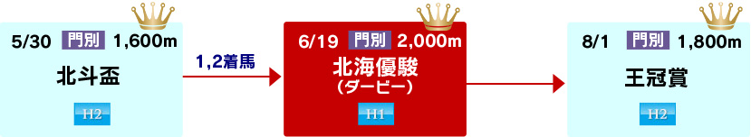 体系図　～ホッカイドウ競馬3歳三冠～