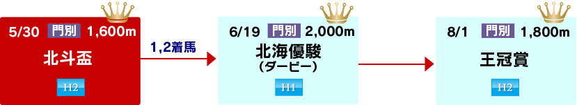 体系図　～ホッカイドウ競馬3歳三冠～