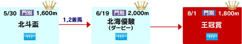 体系図　～ホッカイドウ競馬3歳三冠～