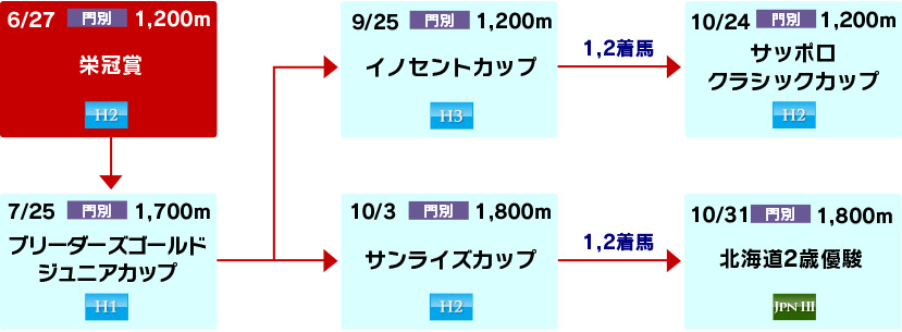 体系図　～ホッカイドウ競馬2歳～