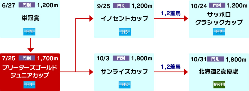 体系図　～ホッカイドウ競馬2歳～