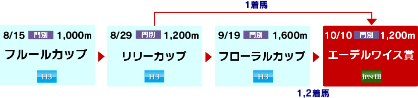 体系図　～ホッカイドウ競馬2歳牝馬～