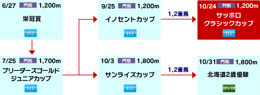 体系図　～ホッカイドウ競馬2歳～