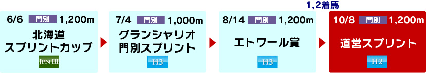 体系図　～ホッカイドウ競馬3歳以上短距離～