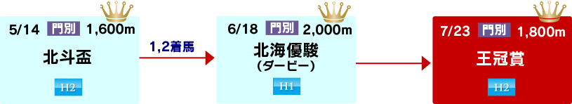 体系図　～ホッカイドウ競馬3歳三冠～