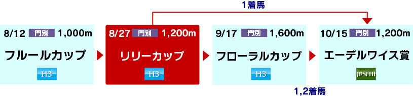 体系図　～ホッカイドウ競馬2歳牝馬～