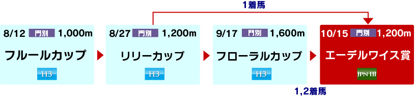 体系図　～ホッカイドウ競馬2歳牝馬～