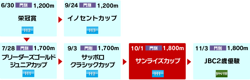 体系図　～Road to JBC2歳優駿～