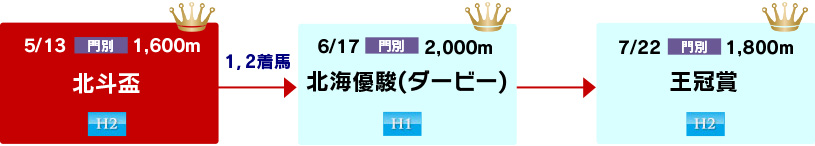 体系図　～ホッカイドウ競馬3歳三冠～