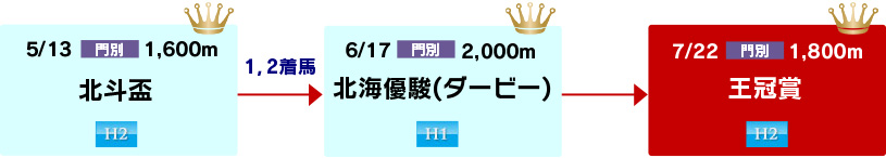 体系図　～ホッカイドウ競馬3歳三冠～