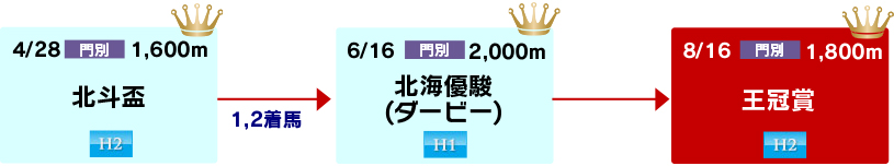 体系図　～ホッカイドウ競馬3歳三冠～