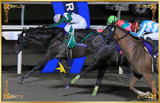 2021年優勝馬 リンノレジェンド号(最内)