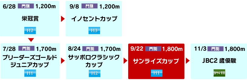 体系図　～ホッカイドウ競馬2歳～