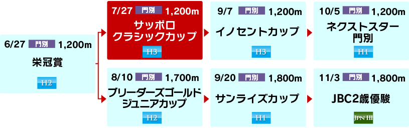 体系図 ~ホッカイドウ競馬2歳~