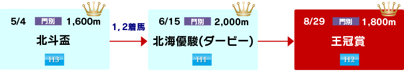 体系図　～ホッカイドウ競馬3歳三冠～