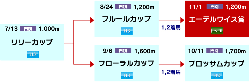 体系図 ~ホッカイドウ競馬2歳牝馬~