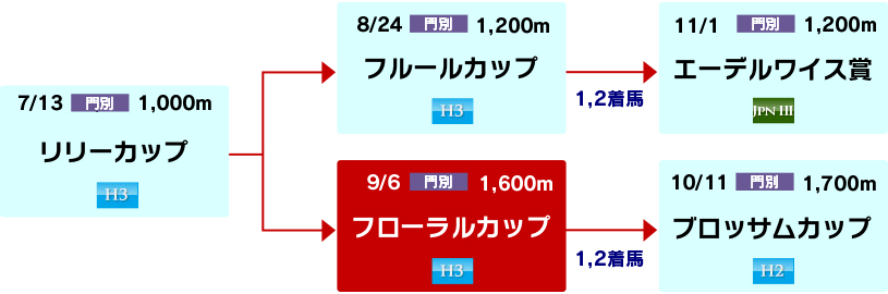 体系図　～ホッカイドウ競馬2歳牝馬～