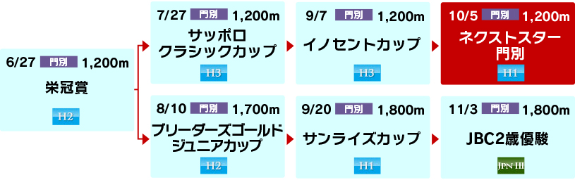 体系図 ~ホッカイドウ競馬2歳~