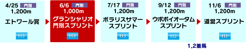 体系図 ~ホッカイドウ競馬3歳以上短距離~
