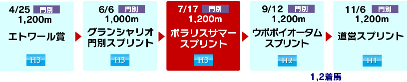 体系図　～ホッカイドウ競馬3歳以上 カウントアップS(スプリント)～