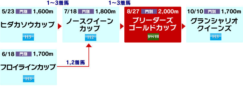 体系図 ~ホッカイドウ競馬3歳以上牝馬~