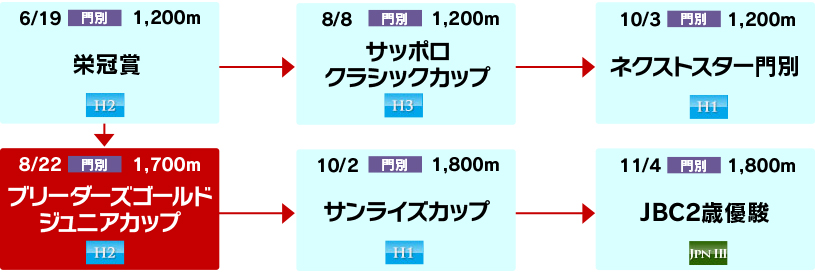 体系図 ~ホッカイドウ競馬2歳~