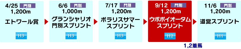 体系図　～ホッカイドウ競馬3歳以上 カウントアップS(スプリント)～