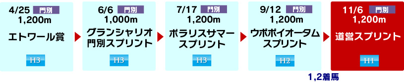 体系図 ~ホッカイドウ競馬3歳以上 カウントアップS(スプリント)~