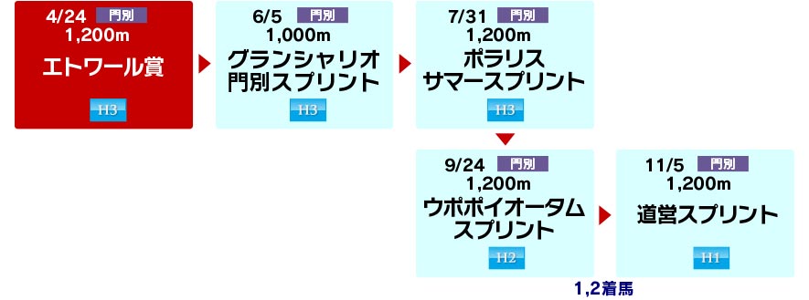 体系図 ~ホッカイドウ競馬3歳以上短距離~