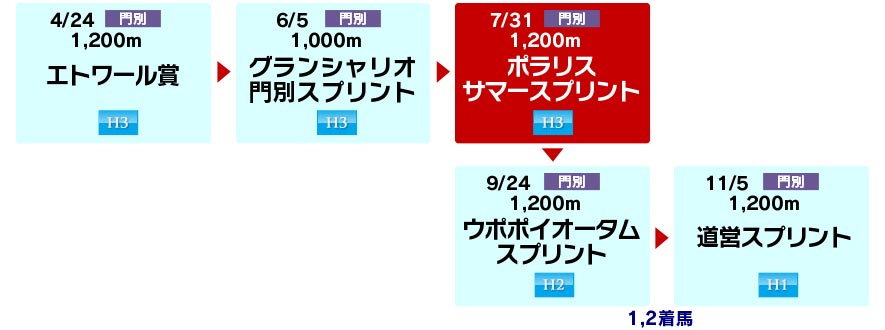 体系図 ~ホッカイドウ競馬3歳以上短距離~