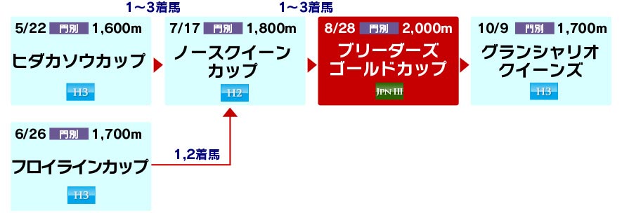体系図　～ホッカイドウ競馬3歳以上牝馬～