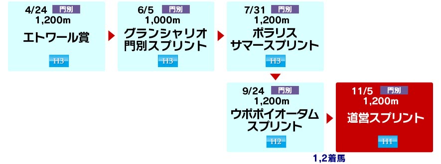 体系図 ~ホッカイドウ競馬3歳以上短距離~