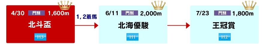 体系図　～ホッカイドウ競馬3歳三冠～