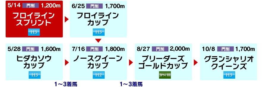 体系図　～ホッカイドウ競馬3歳以上牝馬～