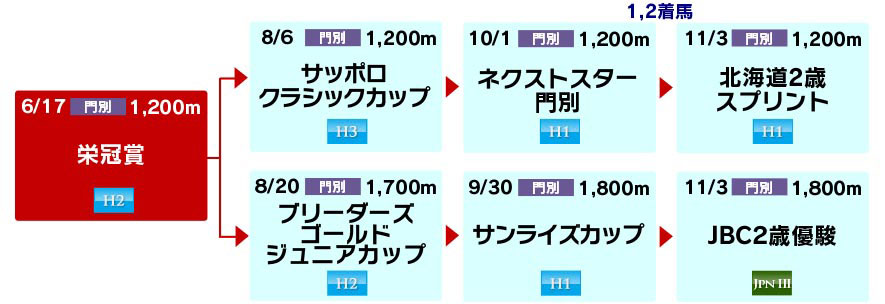 体系図 ~ホッカイドウ競馬2歳~