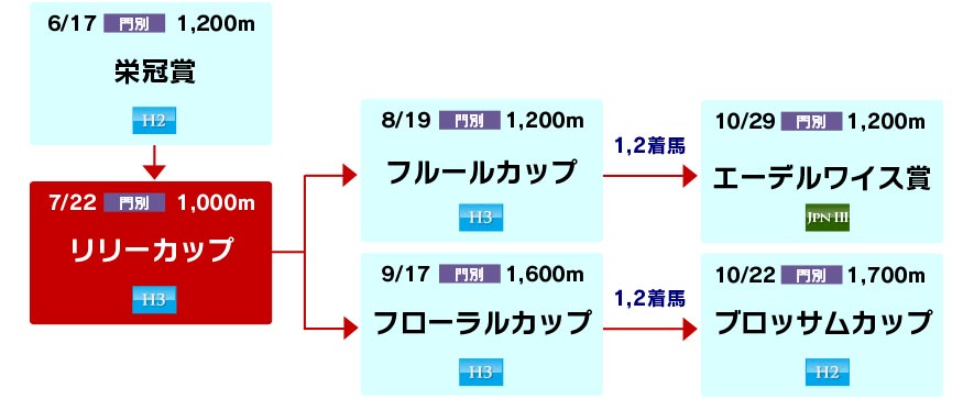 体系図 ~ホッカイドウ競馬2歳牝馬~