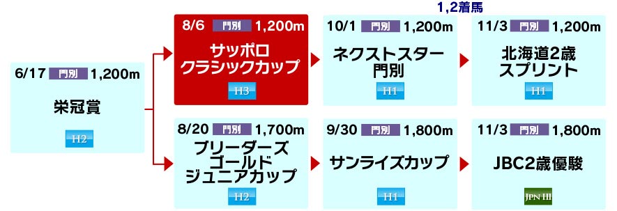 体系図 ~ホッカイドウ競馬2歳~