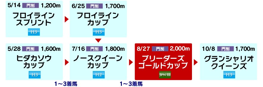 体系図　～ホッカイドウ競馬3歳以上牝馬～