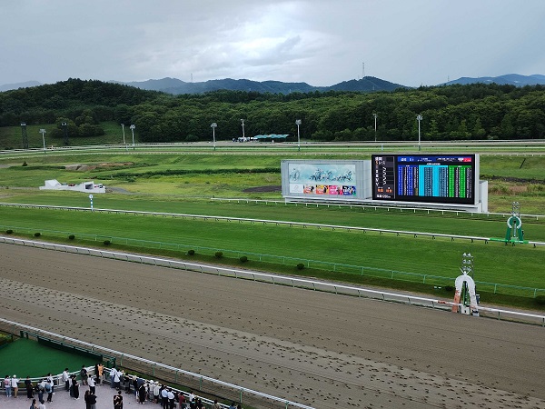 雨上がりの盛岡競馬場